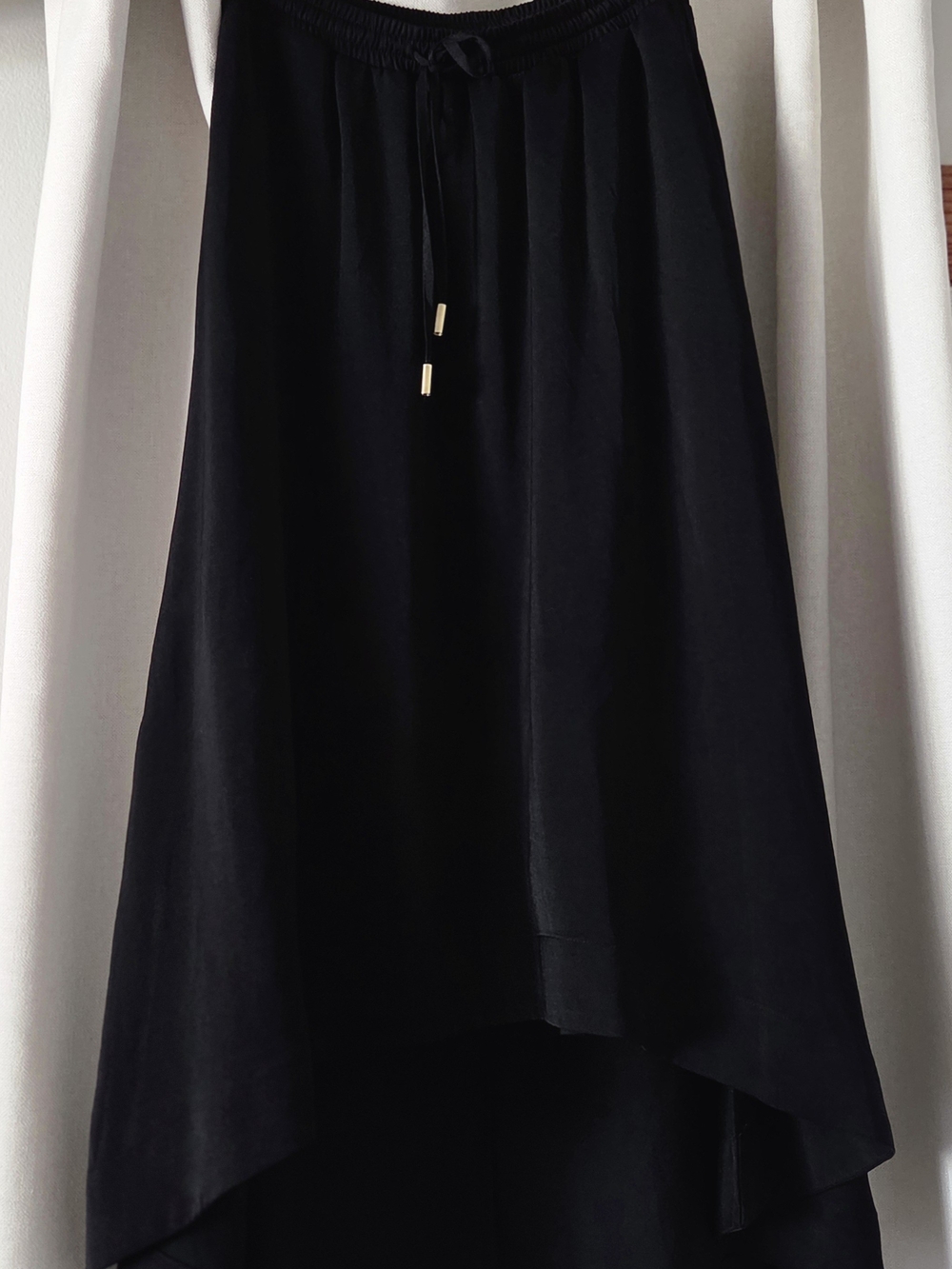 Banana Republic Black High-Low Drawstring Skirt